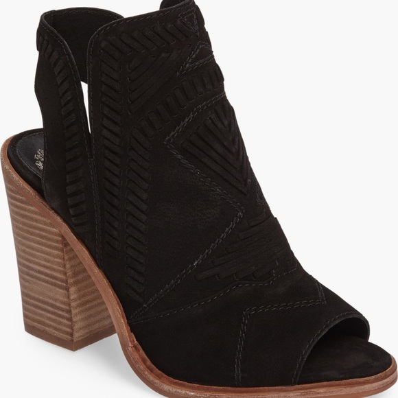 Vince Camuto Black Suede Women's Heeled Sandals - Picture 1 of 5